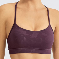 Y Back Sports Bra for Women Padded Racerback Spaghetti Straps Low Impact Workout Yoga Bra 3 pcs